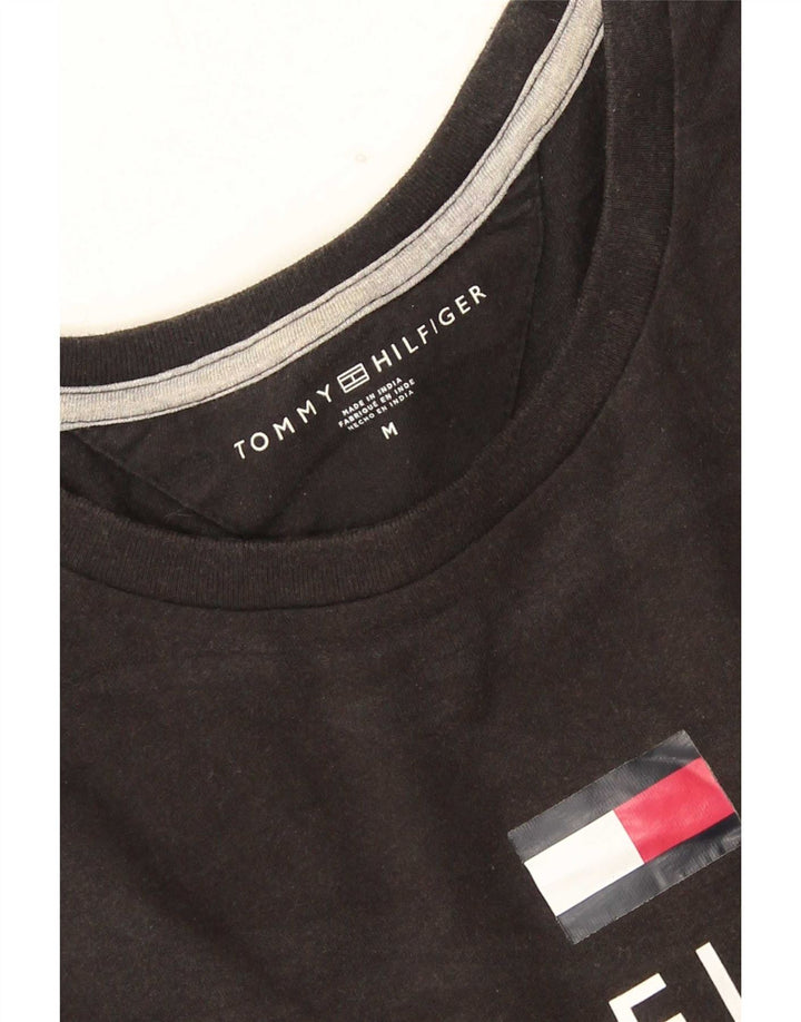 Tommy Hilfiger Herren-T-Shirt mit Grafik, mittelgroß, Schwarz