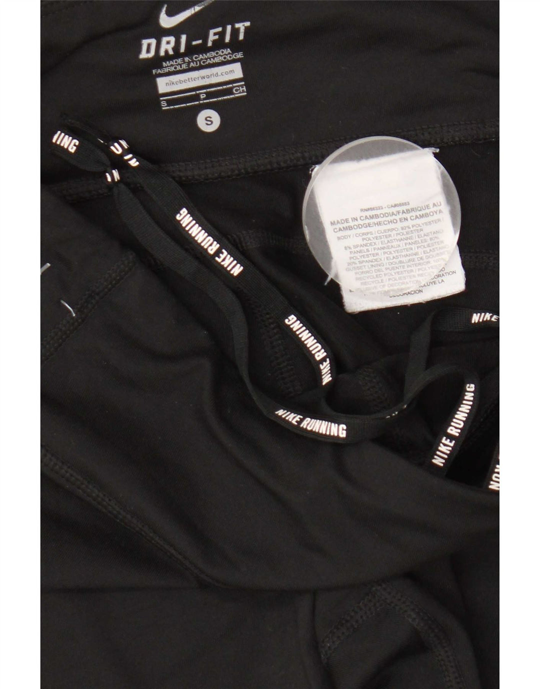 Nike Damen Dri Fit Leggings UK 10 Small Schwarz Polyester