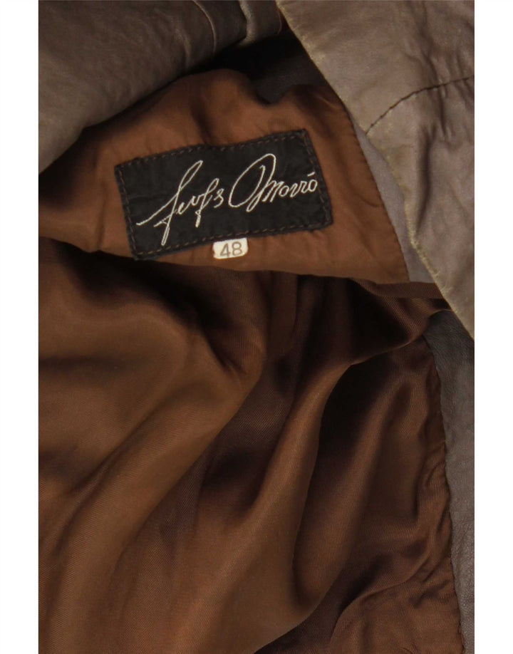 Vintage Damen Lederjacke IT 48 XL Braun