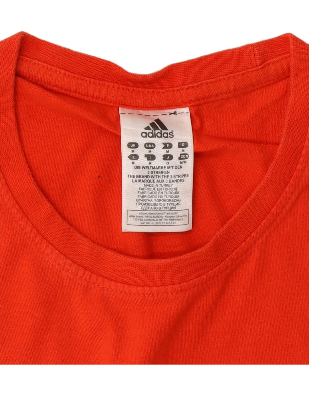 Adidas Herren Grafik-T-Shirt aus mittelroter Baumwolle