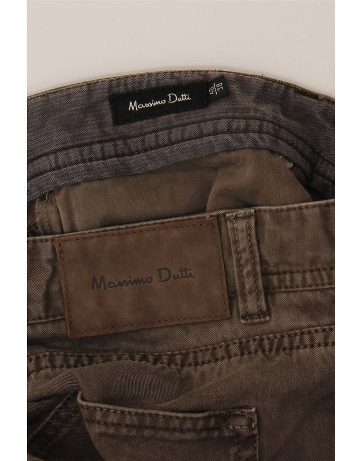 Massimo Dutti Herren Straight Jeans EU 48 XL W38 L29 Braun