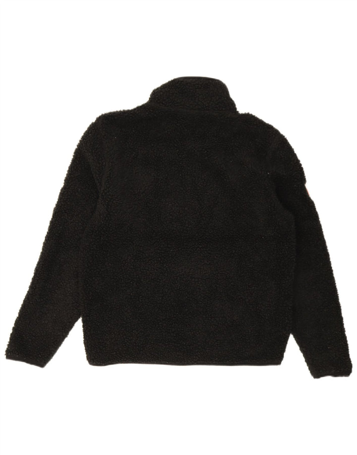 Superdry Herren Fleecejacke UK 36 Small Schwarz Polyester