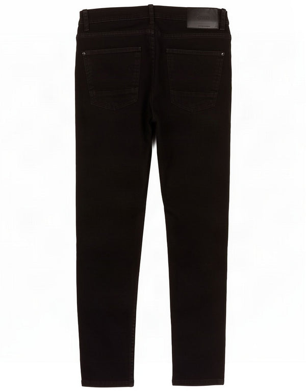Zara Herren Cropped Slim Jeans EU 40 Mittel W31 L25 Schwarze Baumwolle