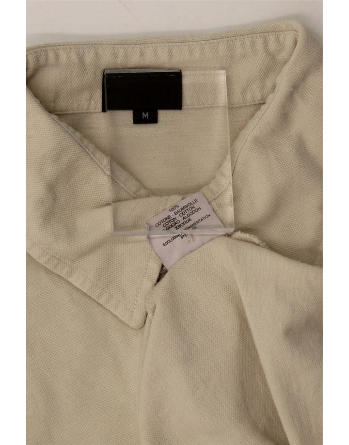 TRUSSARDI Mens Short Sleeve Shirt Medium Beige Cotton Vintage Trussardi and Second-Hand Trussardi from Messina Hembry 