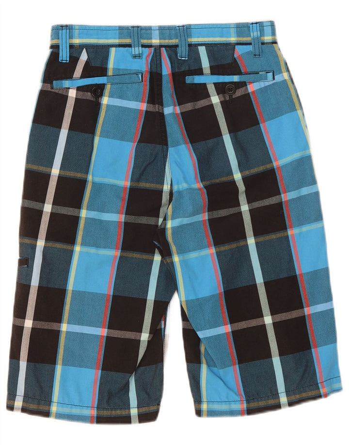 Vans Herren-Cargoshorts, Größe S, Größe W28, blau kariert, Baumwolle
