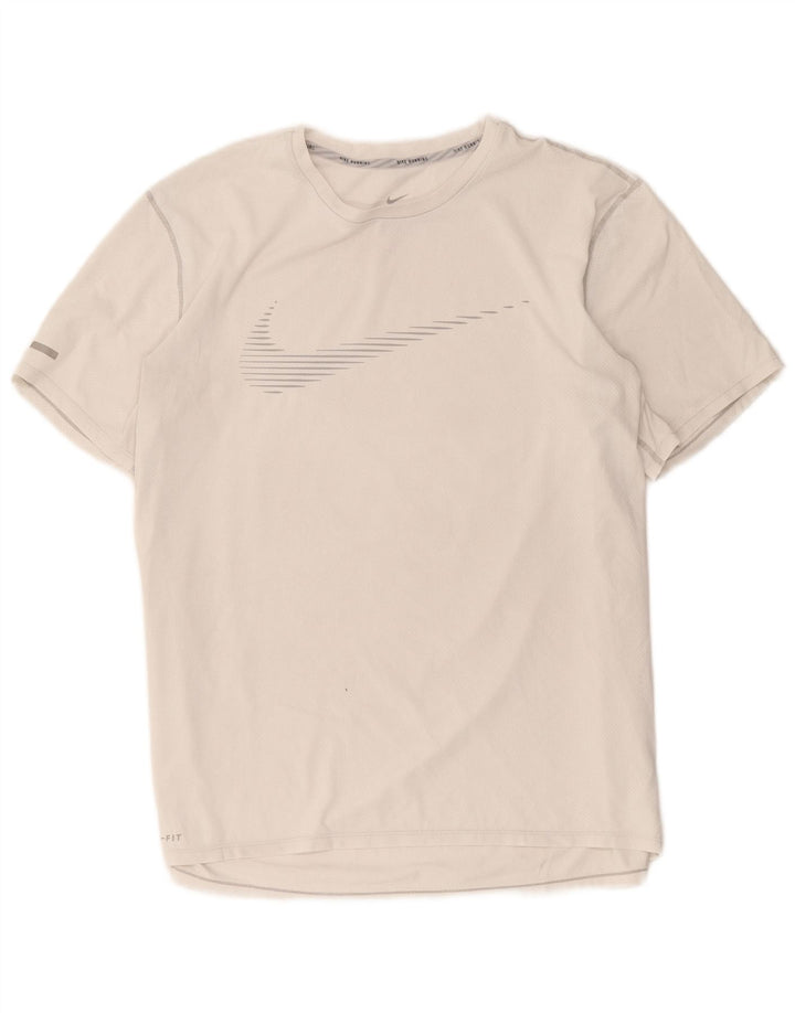 Nike Herren Dri Fit Graphic T-Shirt Top XL Weiß Polyester