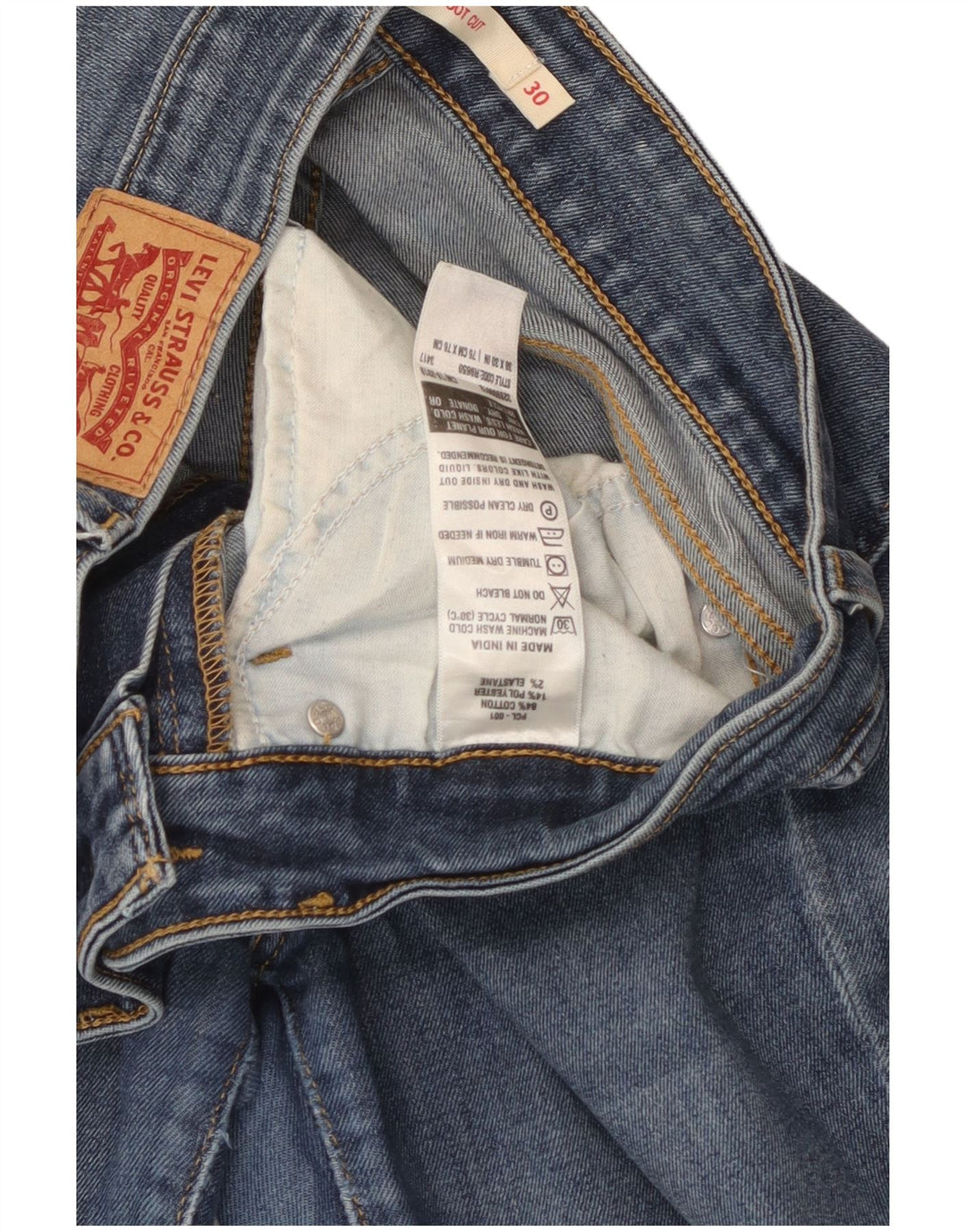 Levi's Damen 715 Bootcut Jeans W30 L30 Blaue Baumwolle