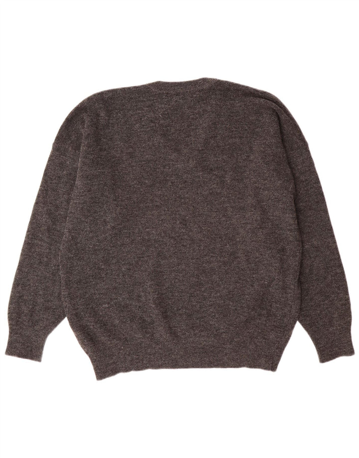 Lacoste Herren-Pullover mit V-Ausschnitt, Größe 7 2XL, graue Wolle