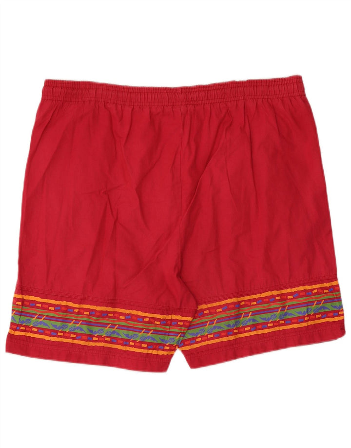 Puma Herren-Sportshorts, groß, rote geometrische Baumwolle