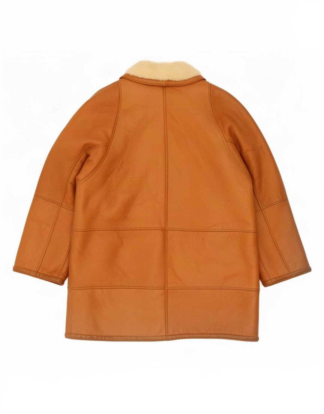 Anfor Damen Übergroßer Lammfellmantel IT 46 Large Beige