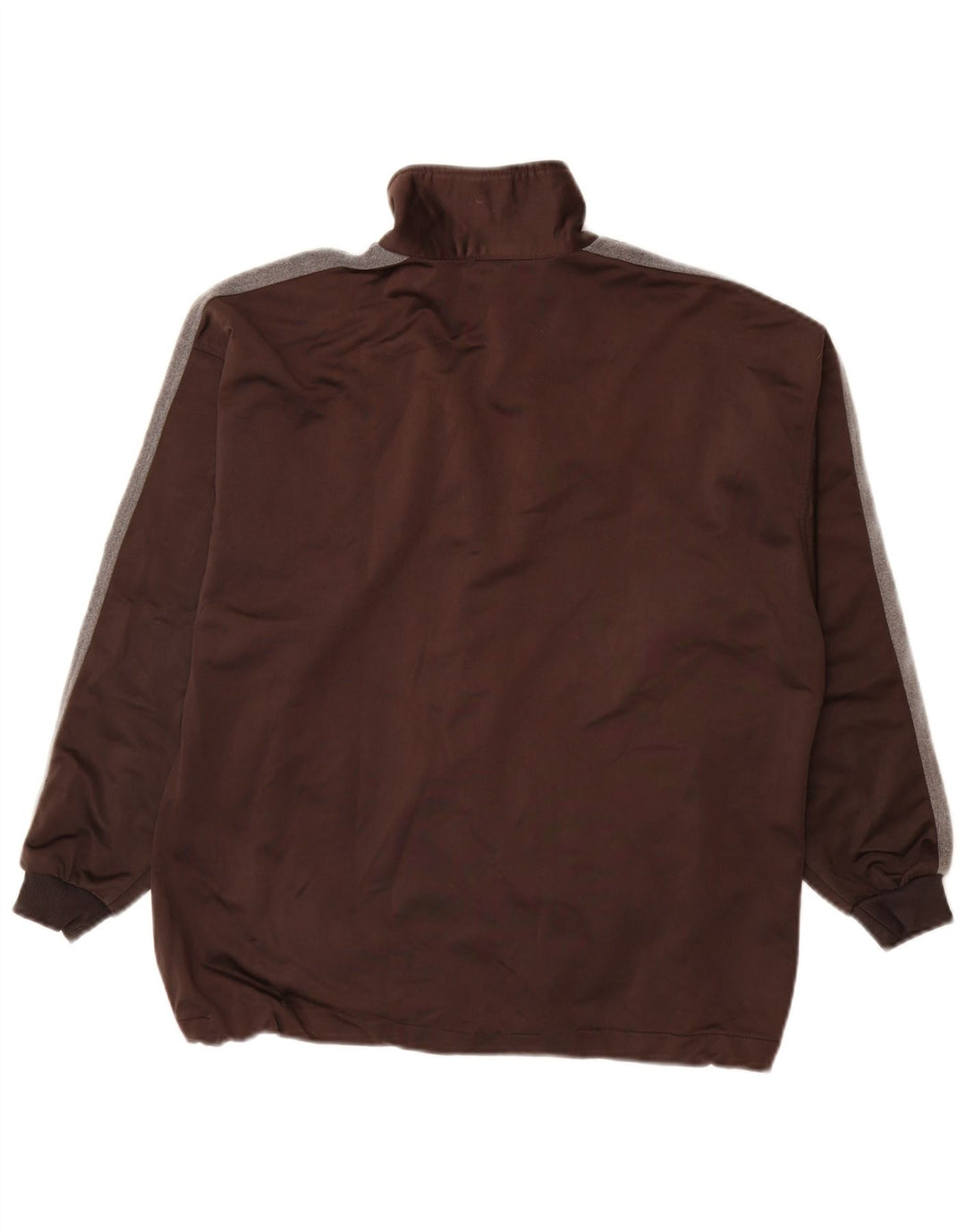 ASICS Herren-Trainingsanzug mit grafischem Oberteil, mittelbraunes Farbblock-Polyester