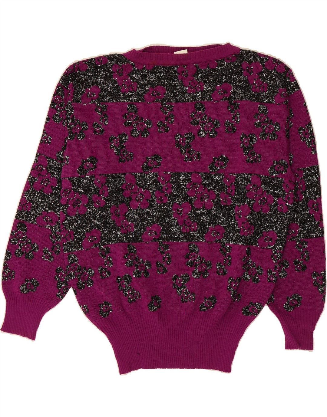 VINTAGE Womens Oversized Boat Neck Jumper Sweater IT 42 Medium Purple Vintage Vintage and Second-Hand Vintage from Messina Hembry 
