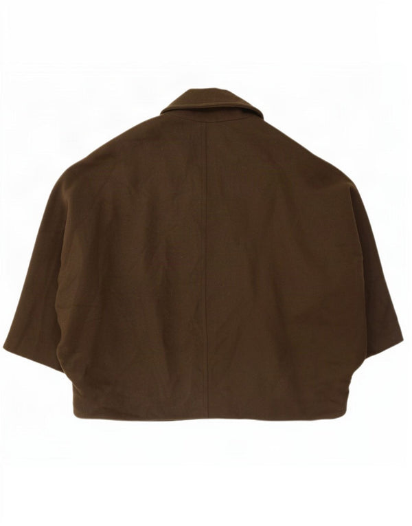 Zara Damen Cape-Jacke UK 14 Medium Khaki Polyester