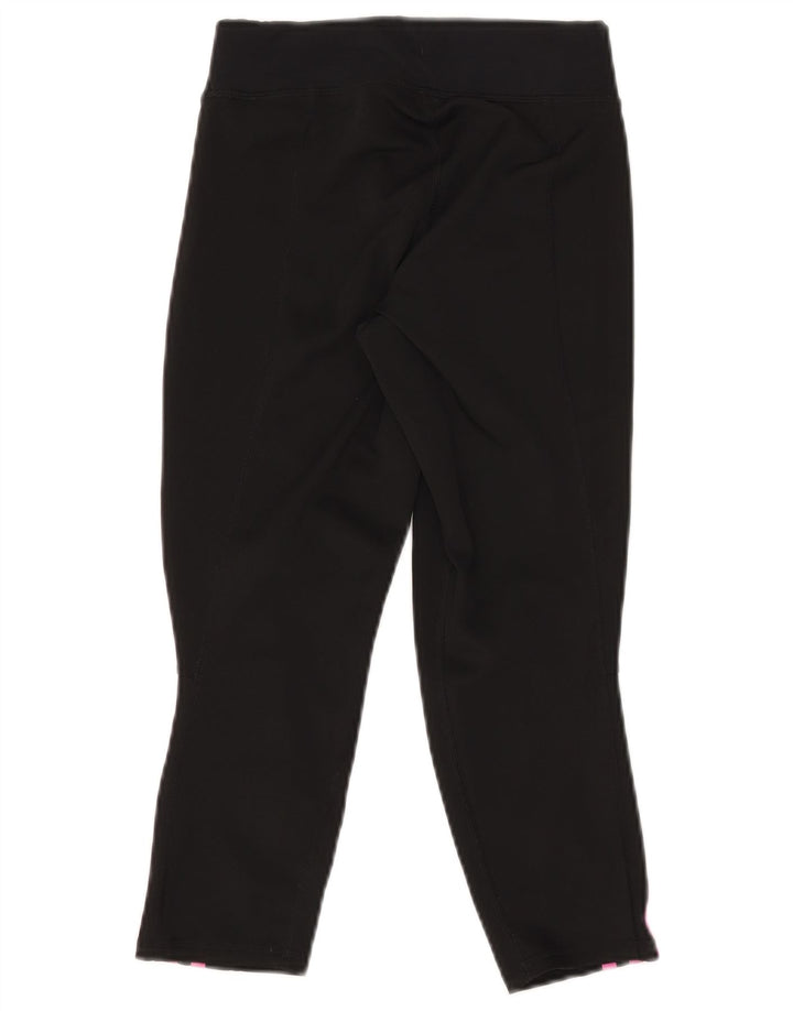 ADIDAS Damen Capri-Leggings UK 4/6 XS Schwarz Polyester