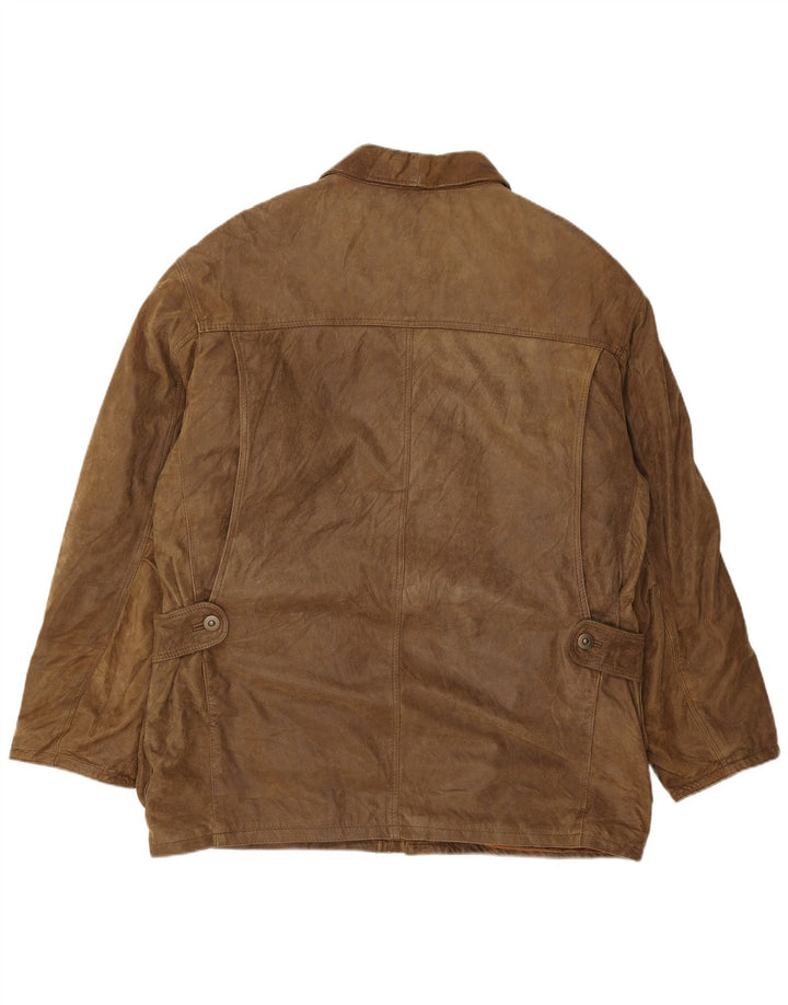 Essebi Herren Lederjacke IT 54 2XL Braunes Leder