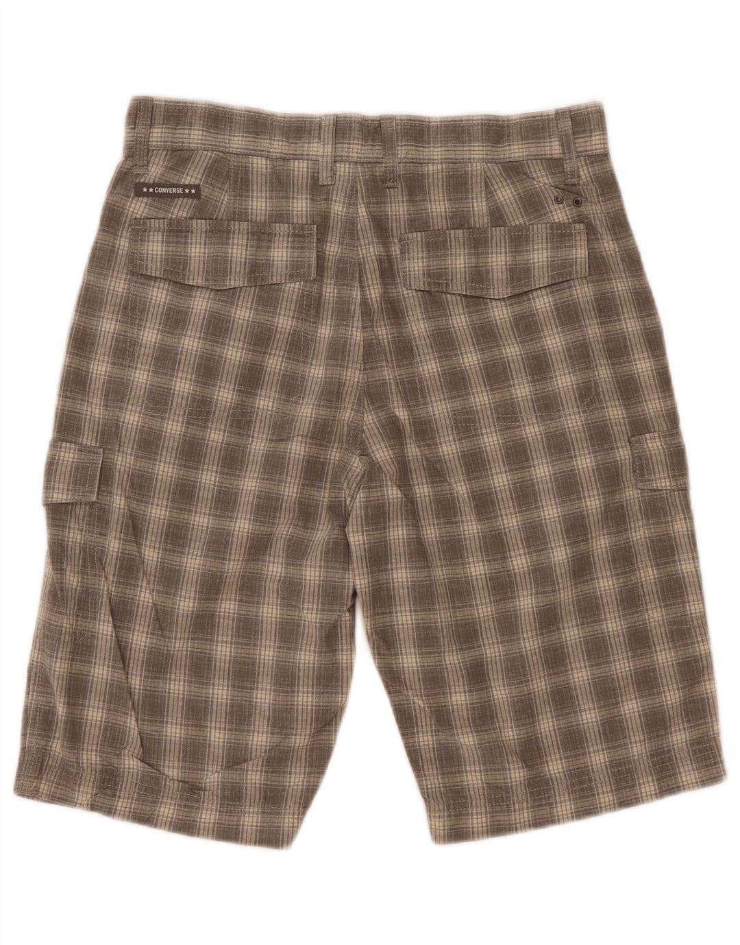 Converse Herren Cargoshorts W30 Mittelgrau kariert