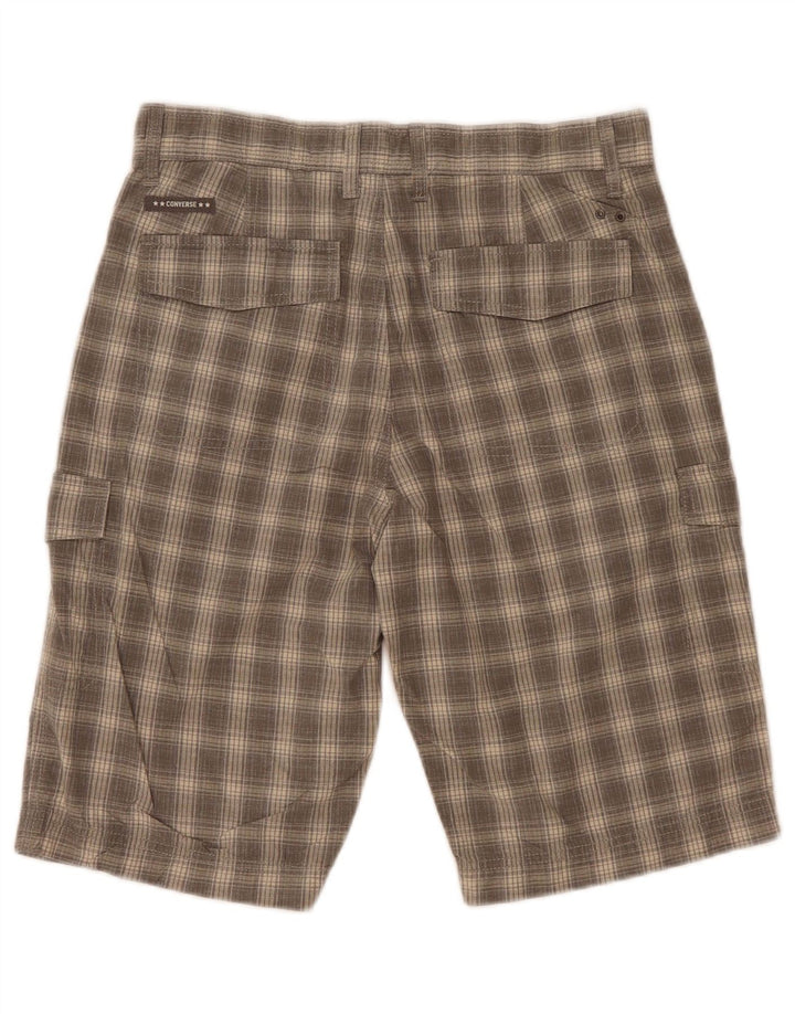 Converse Herren Cargoshorts W30 Mittelgrau kariert