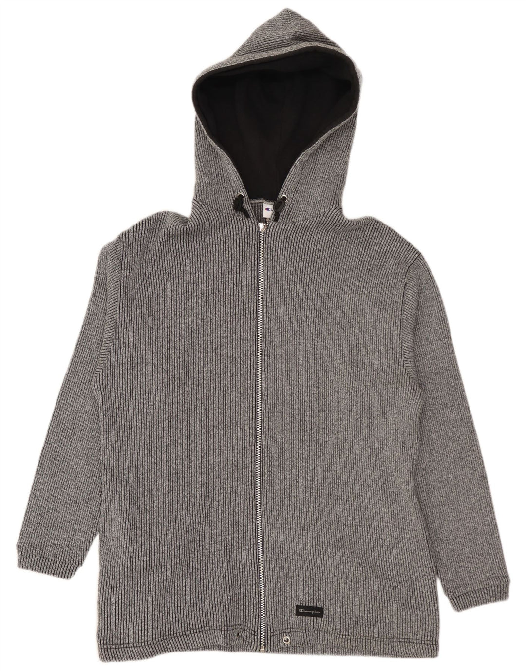 Champion Herren-Kapuzenpullover mit Reißverschluss, mittelgraue Baumwolle