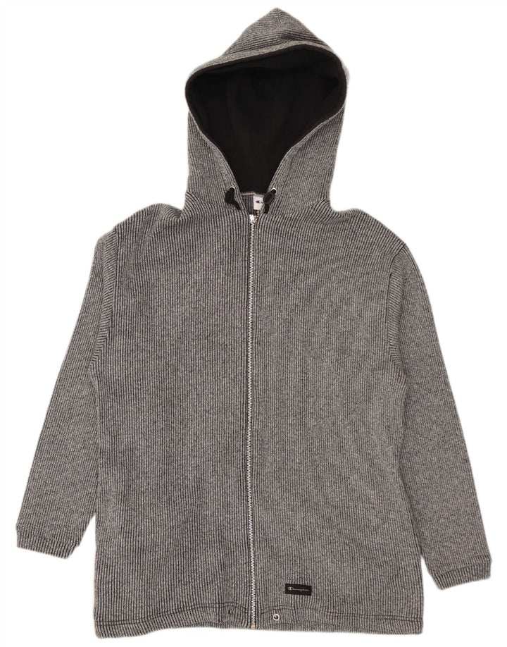 Champion Herren-Kapuzenpullover mit Reißverschluss, mittelgraue Baumwolle