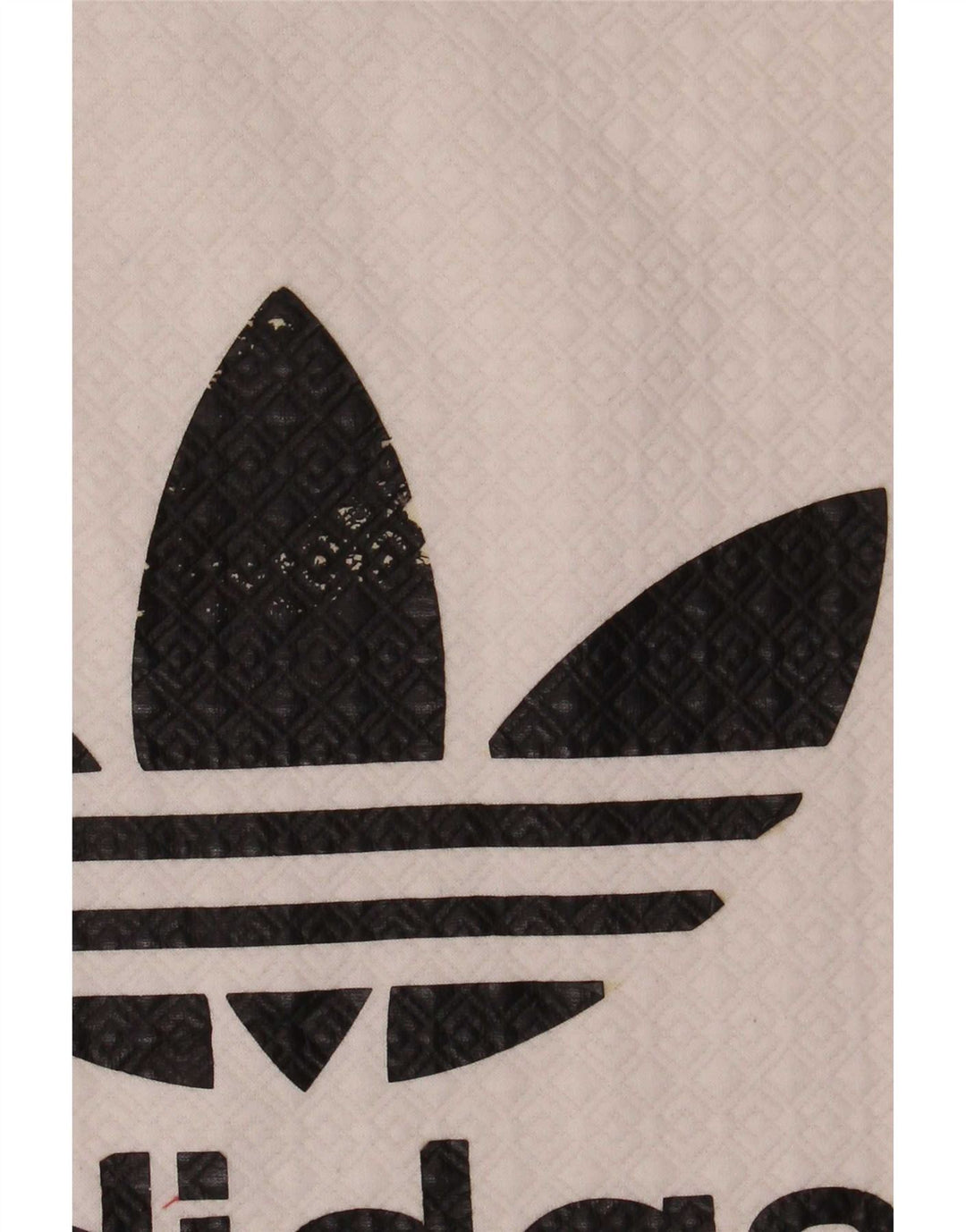 Adidas Damen Crop Oversized Graphic T-Shirt Top UK 10 Small Weiß