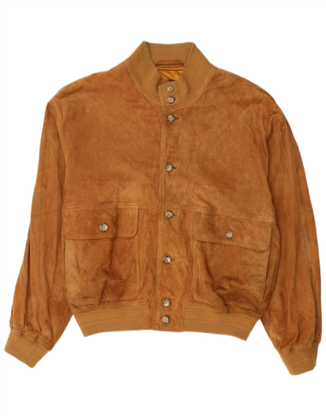 Vintage Herren Wildleder Bomberjacke UK 40 Large Braun