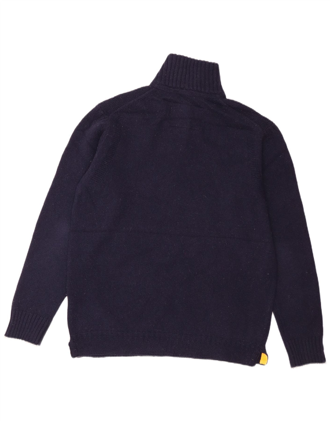 Boden Herren-Pullover mit Reißverschluss am Hals, groß, marineblaue Lammwolle