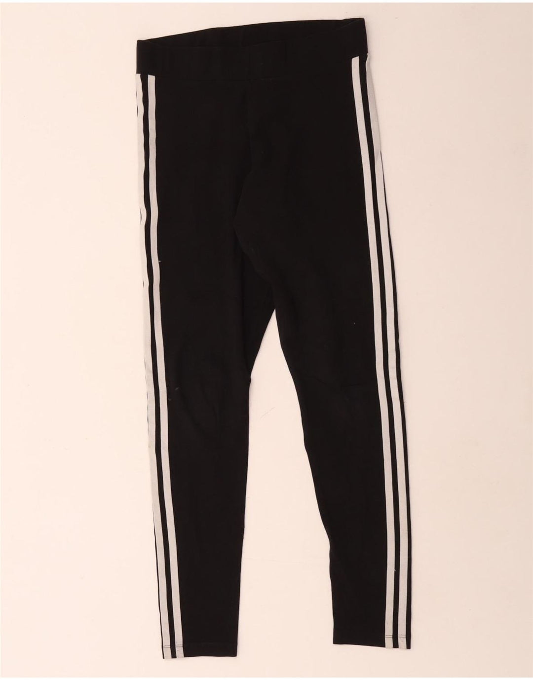 Adidas Damen Leggings UK 8/10 Small Schwarz Baumwolle