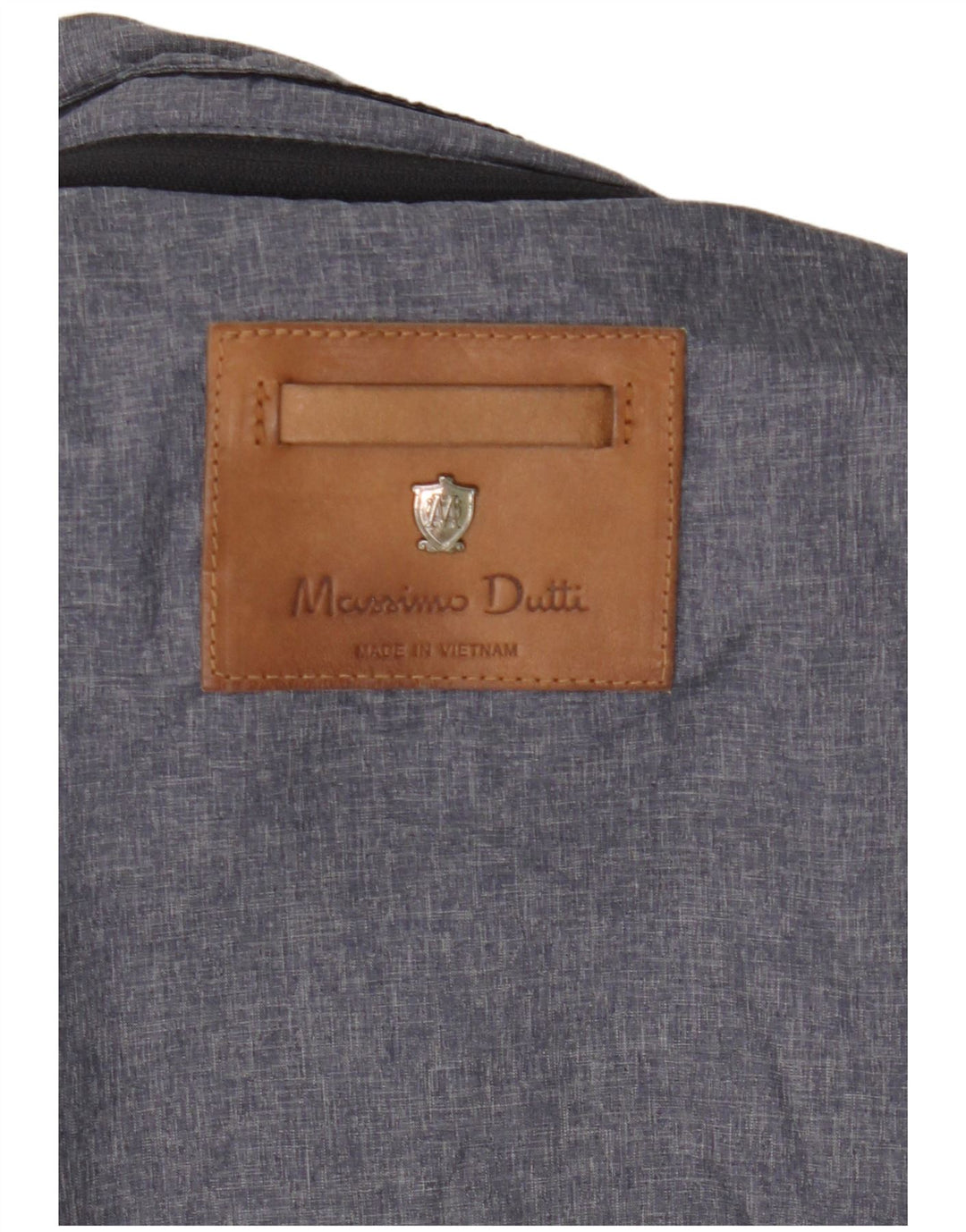 Massimo Dutti Herren-Utility-Jacke UK 38 Mittelmarineblaues Nylon