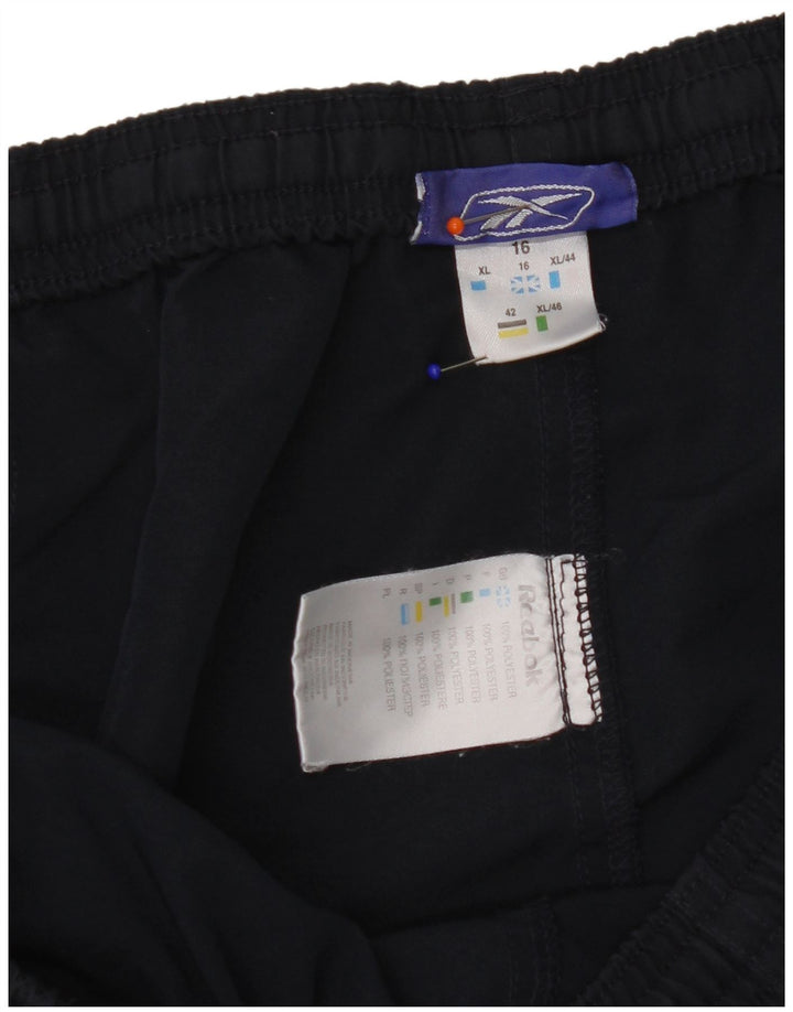 Reebok Damen Sportshorts UK 16 Large Marineblau Polyester