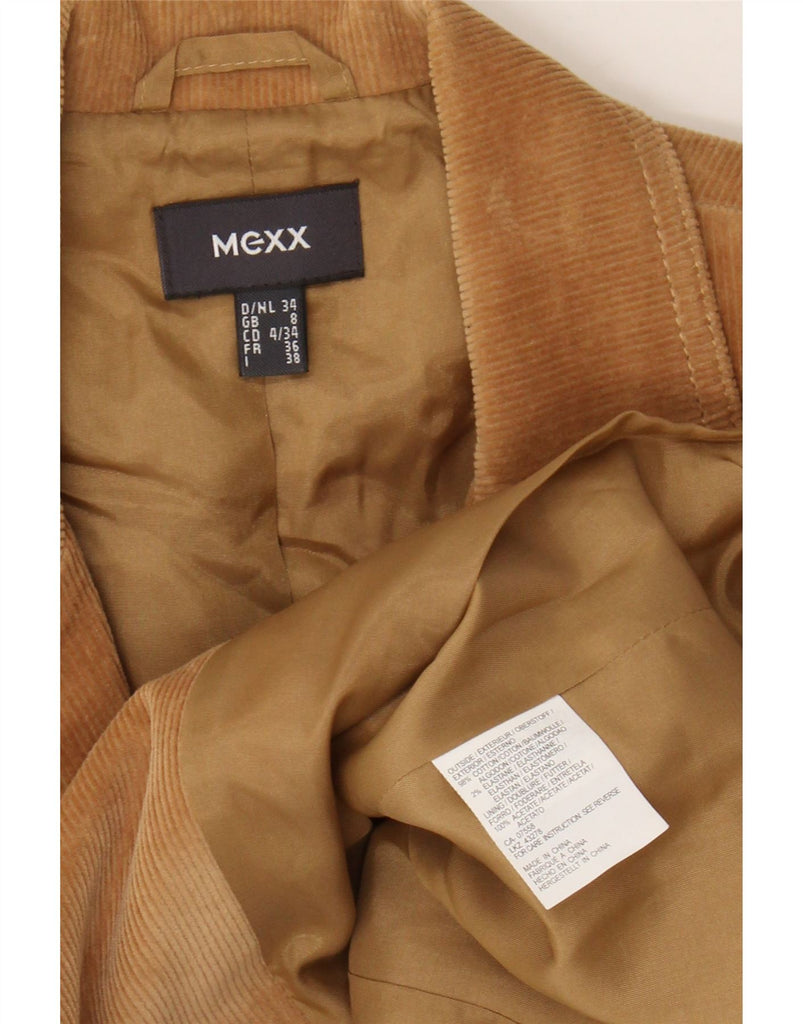 MEXX Womens 1 Button Corduroy Blazer Jacket UK 8 Small Brown Cotton Vintage Mexx and Second-Hand Mexx from Messina Hembry 