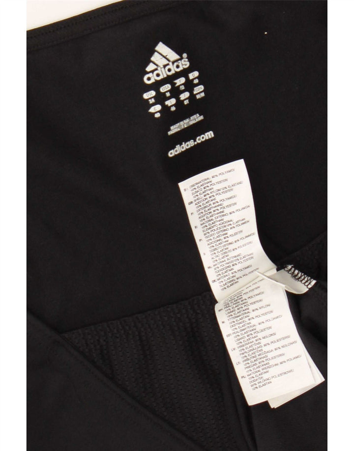 Adidas Damen Climalite Weste Top UK 14 Medium Schwarz Colourblock Polyester