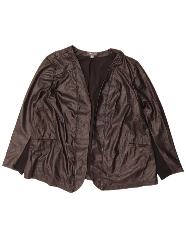 Marks & Spencer Damen Autograph Open Blazer Jacke UK 20 2XL Schwarz