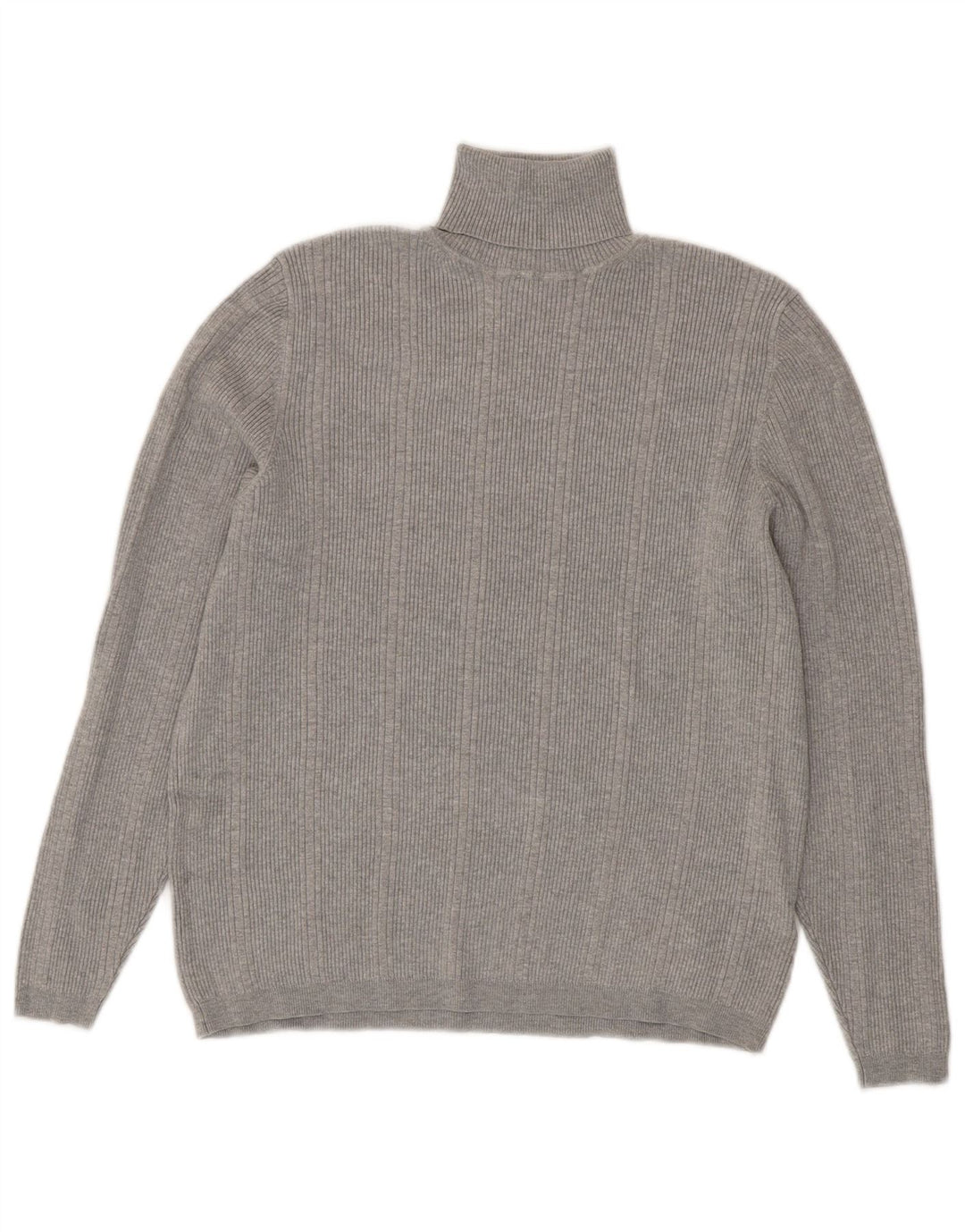 Marks & Spencer Damen-Pullover mit Rollkragen, Gr. 18, XL, graue Viskose