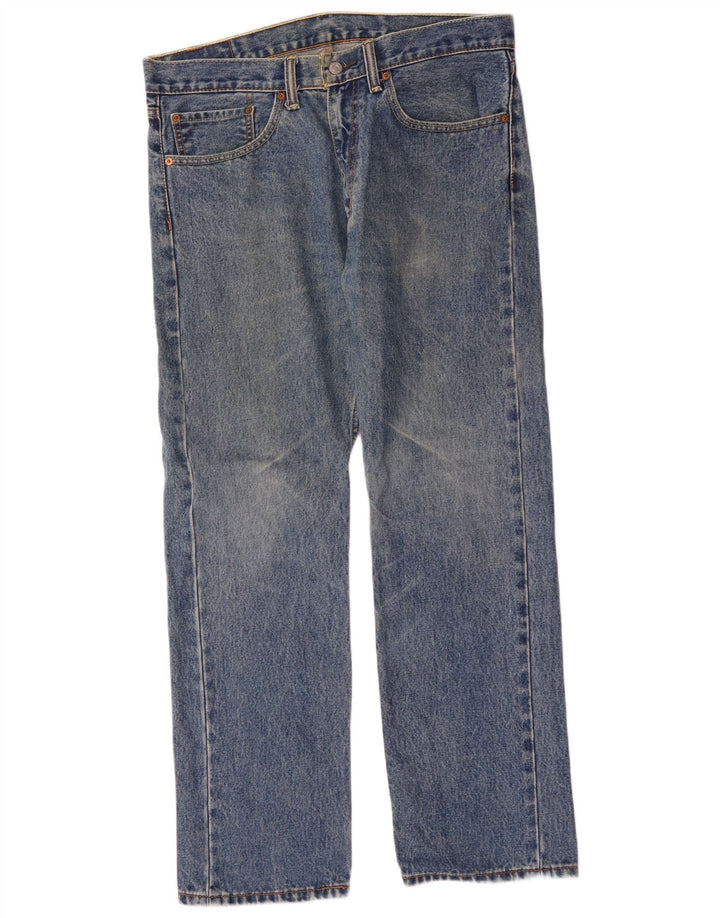 Levi's Herren 505 Straight Jeans W34 L30 Blaue Baumwolle