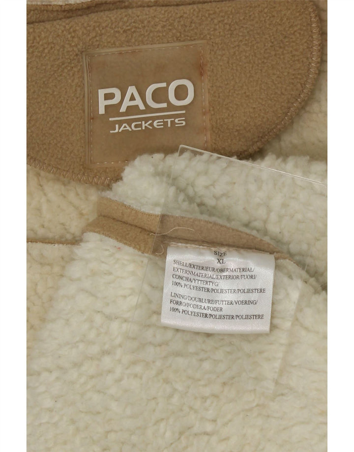 PACO Womens Fleece Jacket UK 18 XL Beige Polyester Vintage Paco and Second-Hand Paco from Messina Hembry 
