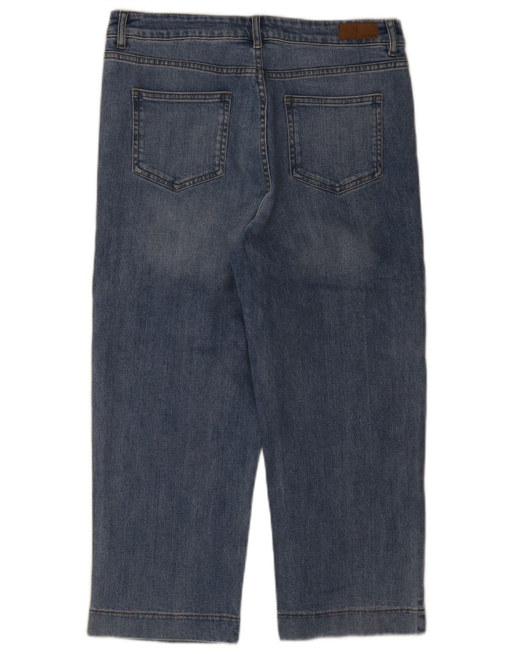 Fat Face Damen-Cropped-Jeans UK 12 Medium W32 L23 Blaue Baumwolle
