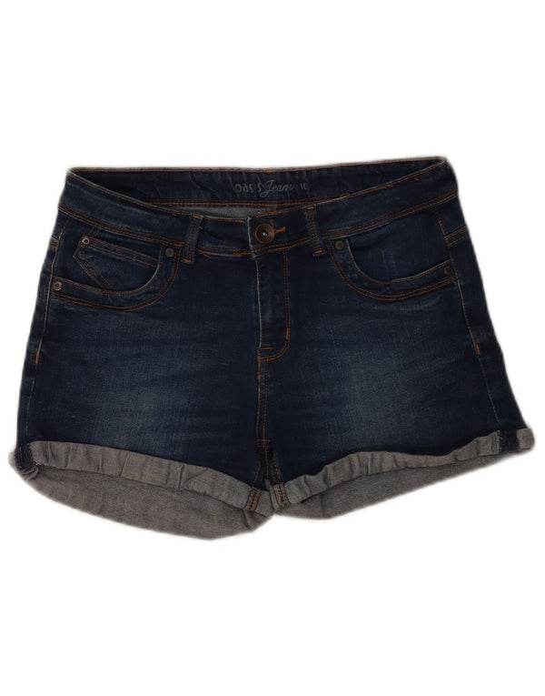 Oasis Damen Jeansshorts UK 10 Small W28 Marineblaue Baumwolle