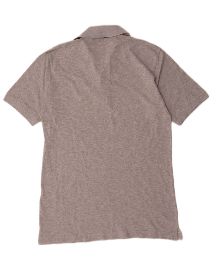Sergio Tacchini Herren Poloshirt IT 48 Mittelgrau gefleckte Baumwolle