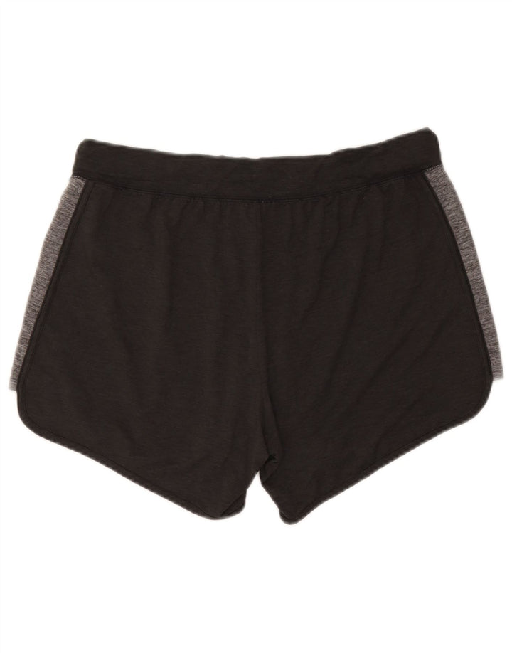 Reebok Damen Sportshorts UK 12 Mittelgraues Colourblock-Polyester