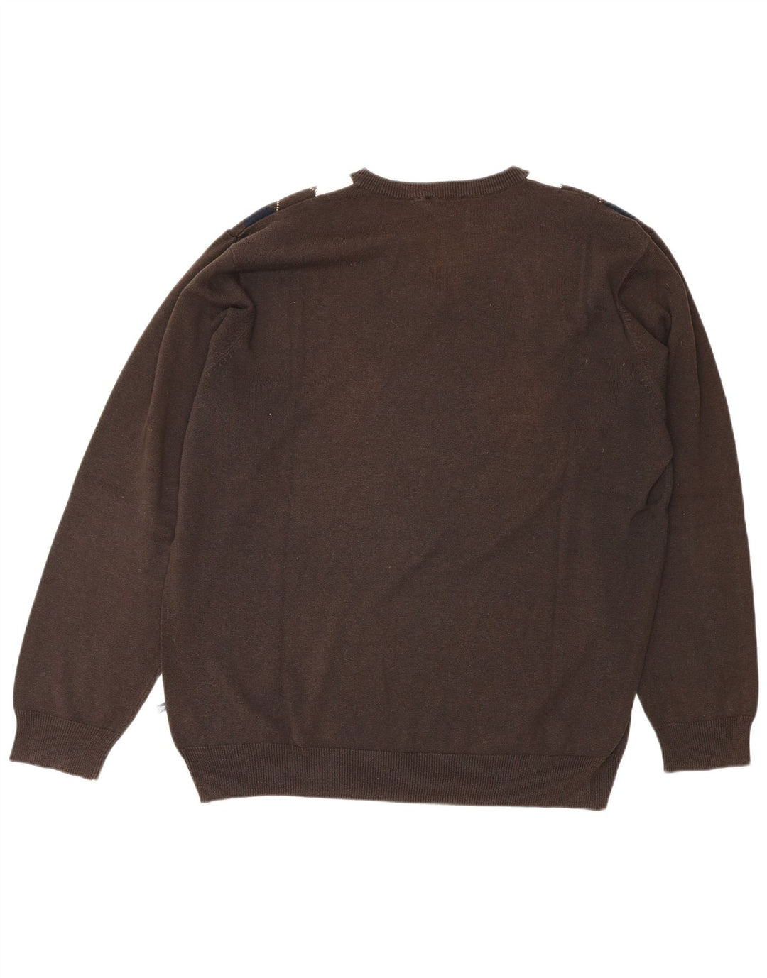 Paul Smith Herren-Pullover mit V-Ausschnitt, XL, braun, Argyle/Diamant