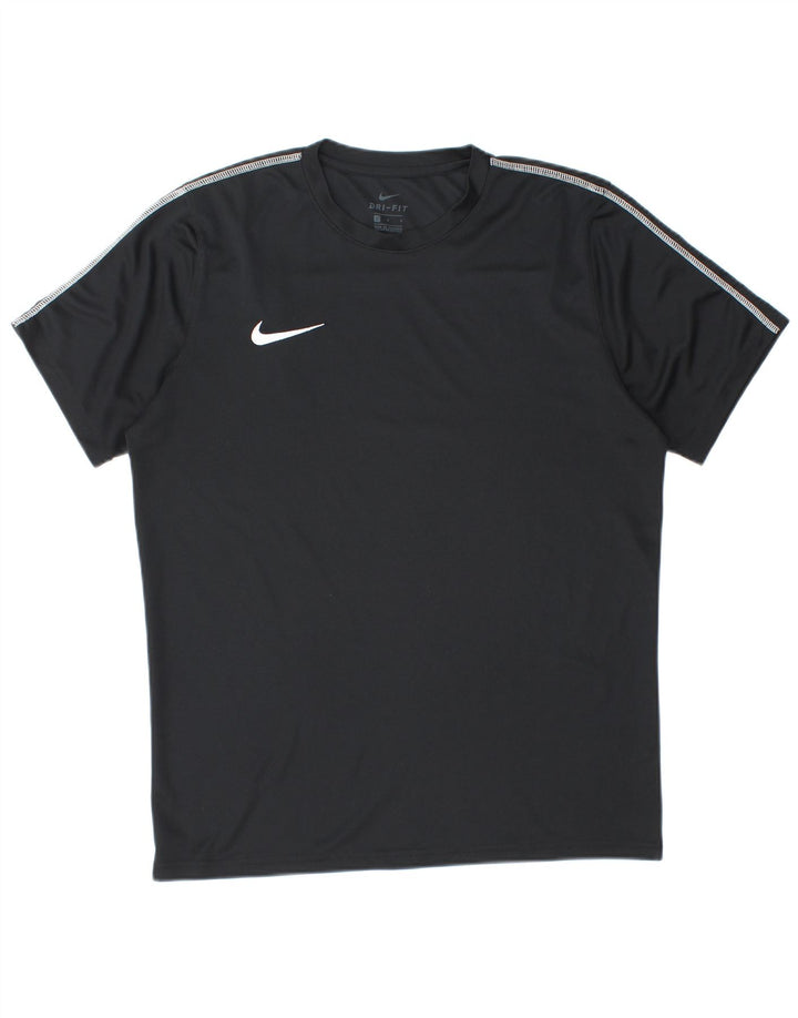 Nike Herren Dri Fit T-Shirt Top Large Schwarz
