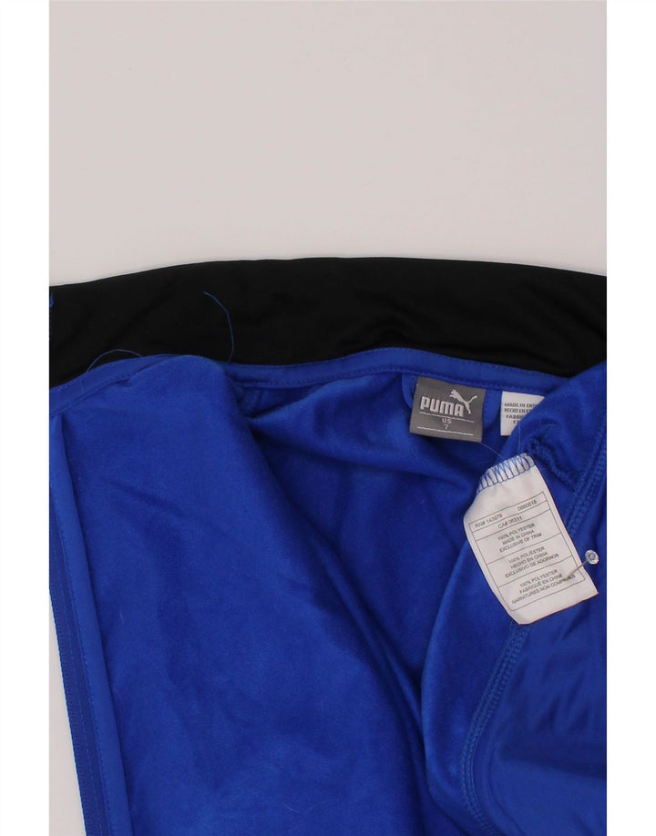 Puma Jungen Grafik-Trainingsanzug-Top-Jacke, 6–7 Jahre, blaues Polyester