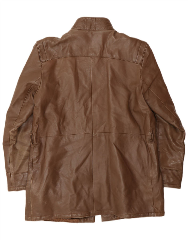 Vintage Damen Ledermantel IT 46 Großes braunes Leder