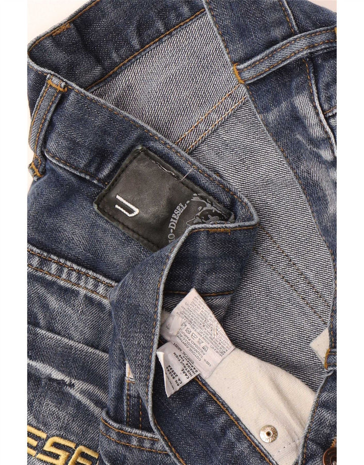 Diesel Herren Straight Jeans W34 L34 Blaue Baumwolle