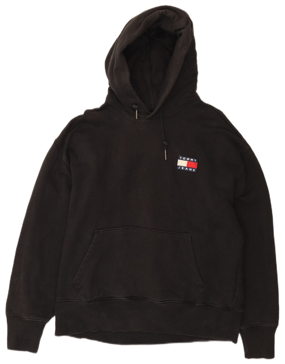 TOMMY HILFIGER Herren Kapuzenpullover XL Schwarz Baumwolle