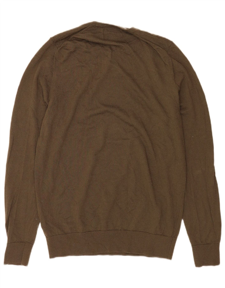Marks & Spencer Damen-Pullover mit Rundhalsausschnitt, Gr. 14, mittleres Khaki