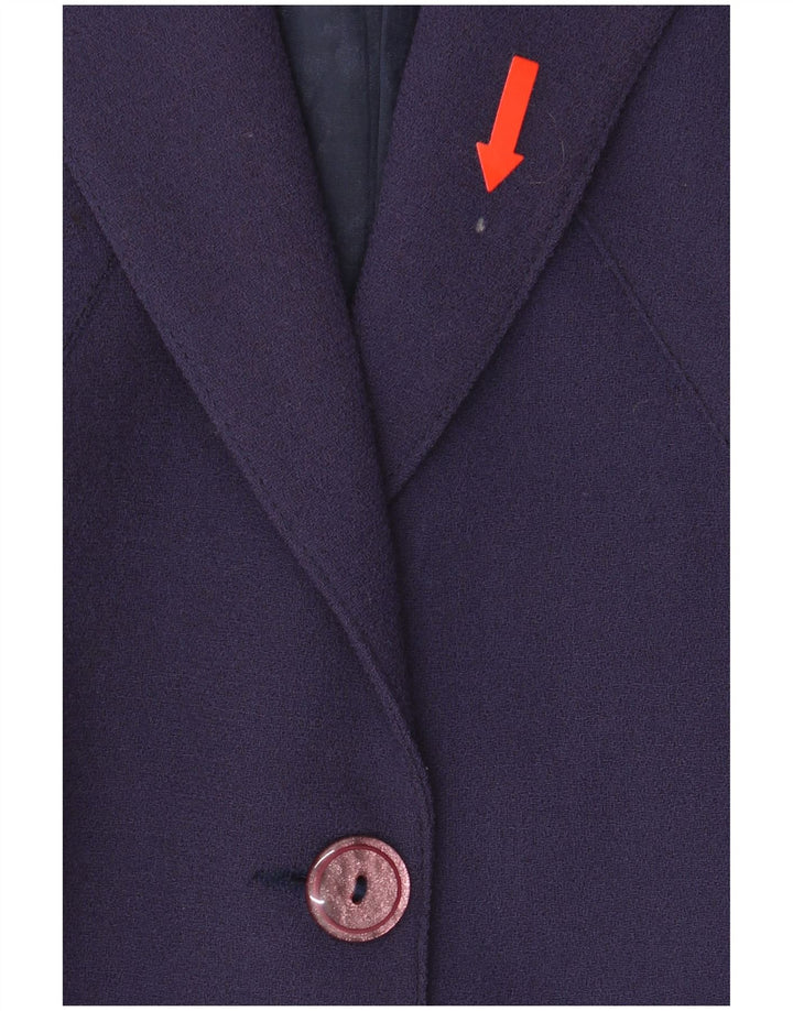 A.Basile Damen-Blazerjacke mit 3 Knöpfen, IT 46, große violette Wolle