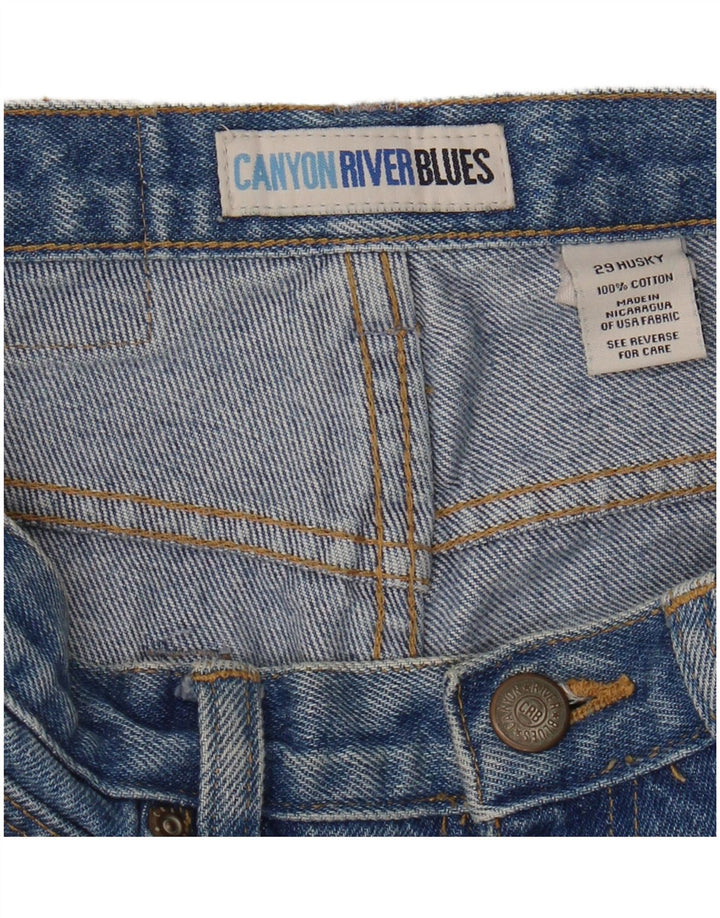 CANYON RIVER BLUES Womens Distressed Denim Hot Pants W29 Medium Blue