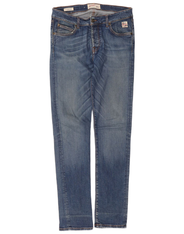 Roy Rogers Damen Superior Slim Jeans W35 L33 Blaue Baumwolle
