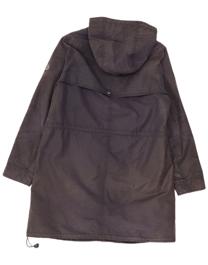 Barbour Damen-Parka mit Kapuze, gewachst, Größe UK 12, mittelmarineblau